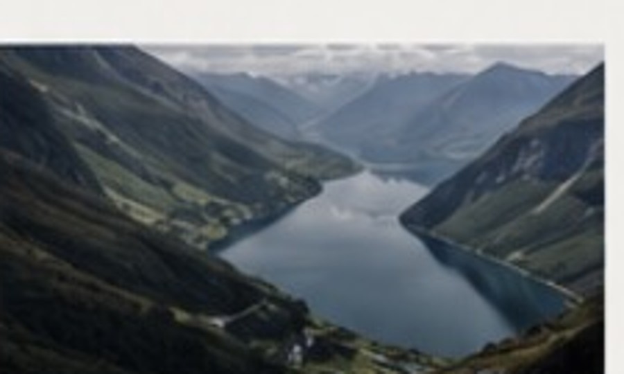 Fjord and mountain landscape